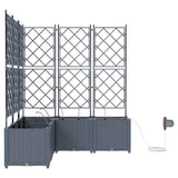 Vasi da giardino Grigio chiaro 120 x 120 x 142 cm Acciaio