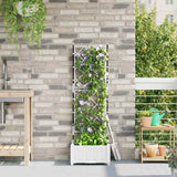 Vaso da Giardino con Trellis Bianco 40 x 40 x 125.5 cm PP