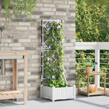 Vaso da Giardino con Trellis Bianco 40 x 40 x 125.5 cm PP
