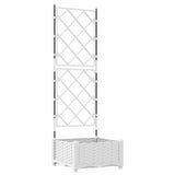 Vaso da Giardino con Trellis Bianco 40 x 40 x 125.5 cm PP