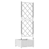 Vaso da Giardino con Trellis Bianco 40 x 40 x 125.5 cm PP
