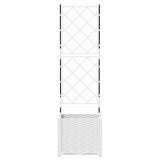 Vaso da Giardino con Trellis Bianco 40 x 40 x 143 cm PP