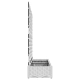 Vaso da Giardino con Trellis 3 pcs Bianco 120 x 40 x 125.5 cm