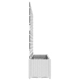 Vaso da Giardino con Trellis 3 pcs Bianco 120 x 40 x 143 cm PP