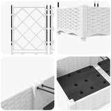 Vaso da Giardino con Trellis 5 pcs Bianco 120 x 120 x 125.5 cm