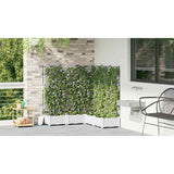 Vaso da Giardino con Trellis 5 pcs Bianco 120 x 120 x 125.5 cm