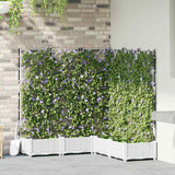 Vaso da Giardino con Trellis 5 pcs Bianco 120 x 120 x 125.5 cm