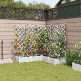 Vaso da Giardino con Trellis 5 pcs Bianco 120 x 120 x 125.5 cm
