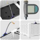 Vasi da giardino Bianco 160 x 40 x 22 cm Acciaio