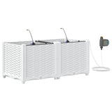 Vasi da giardino Bianco 80 x 40 x 37.5 cm Acciaio