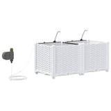 Vasi da giardino Bianco 80 x 40 x 37.5 cm Acciaio