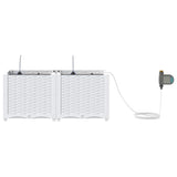 Vasi da giardino Bianco 80 x 40 x 37.5 cm Acciaio