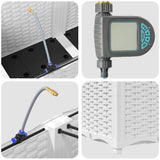 Vasi da giardino Bianco 120 x 40 x 37.5 cm Acciaio