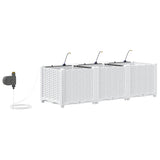 Vasi da giardino Bianco 120 x 40 x 37.5 cm Acciaio