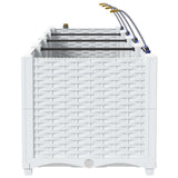 Vasi da giardino Bianco 120 x 40 x 37.5 cm Acciaio