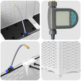 Vasi da giardino Bianco 160 x 40 x 37.5 cm Acciaio