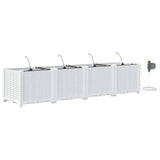 Vasi da giardino Bianco 160 x 40 x 37.5 cm Acciaio