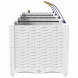 Vasi da giardino Bianco 160 x 40 x 37.5 cm Acciaio