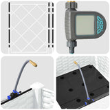 Vasi da giardino Bianco 40 x 40 x 126 cm Acciaio