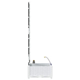 Vasi da giardino Bianco 40 x 40 x 126 cm Acciaio