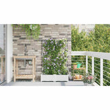 Vasi da giardino Bianco 80 x 40 x 126 cm Acciaio