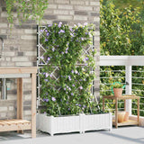 Vasi da giardino Bianco 80 x 40 x 126 cm Acciaio