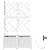 Vasi da giardino Bianco 80 x 40 x 142 cm Acciaio