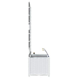 Vasi da giardino Bianco 80 x 40 x 142 cm Acciaio