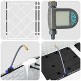 Vasi da giardino Bianco 120 x 40 x 126 cm Acciaio