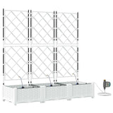 Vasi da giardino Bianco 120 x 40 x 126 cm Acciaio