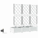 Vasi da giardino Bianco 120 x 40 x 126 cm Acciaio