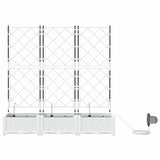 Vasi da giardino Bianco 120 x 40 x 126 cm Acciaio