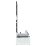 Vasi da giardino Bianco 120 x 40 x 126 cm Acciaio