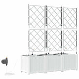 Vasi da giardino Bianco 120 x 40 x 142 cm Acciaio