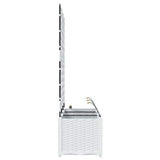 Vasi da giardino Bianco 120 x 40 x 142 cm Acciaio