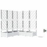 Vasi da giardino Bianco 120 x 120 x 126 cm Acciaio