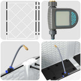 Vasi da giardino Bianco 120 x 120 x 142 cm Acciaio