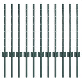 Palo per recinzione interrato 11 pcs Verde 100 cm