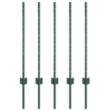 Palo per recinzione interrato 5 pcs Verde 120 cm