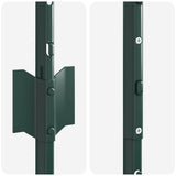 Palo della recinzione 5 pcs Verde 140 cm Acciaio