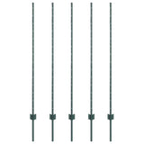 Palo per recinzione interrato 5 pcs Verde 180 cm
