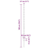 Palo per recinzione interrato 11 pcs Verde 180 cm