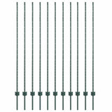 Palo per recinzione interrato 11 pcs Verde 200 cm