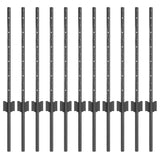 Palo per recinzione interrato 11 pz Grigio 100 cm