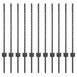 Palo per recinzione interrato 11 pcs Grigio 120 cm
