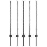 Palo per recinzione interrato 5 pz Grigio 140 cm