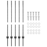 Palo per recinzione interrato 5 pcs Grigio 140 cm