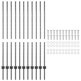 Palo per recinzione interrato 11 pz Grigio 180 cm
