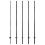 Palo per recinzione interrato 5 pz Grigio 200 cm