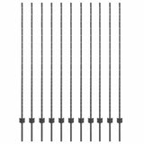 Palo per recinzione interrato 11 pz Grigio 200 cm